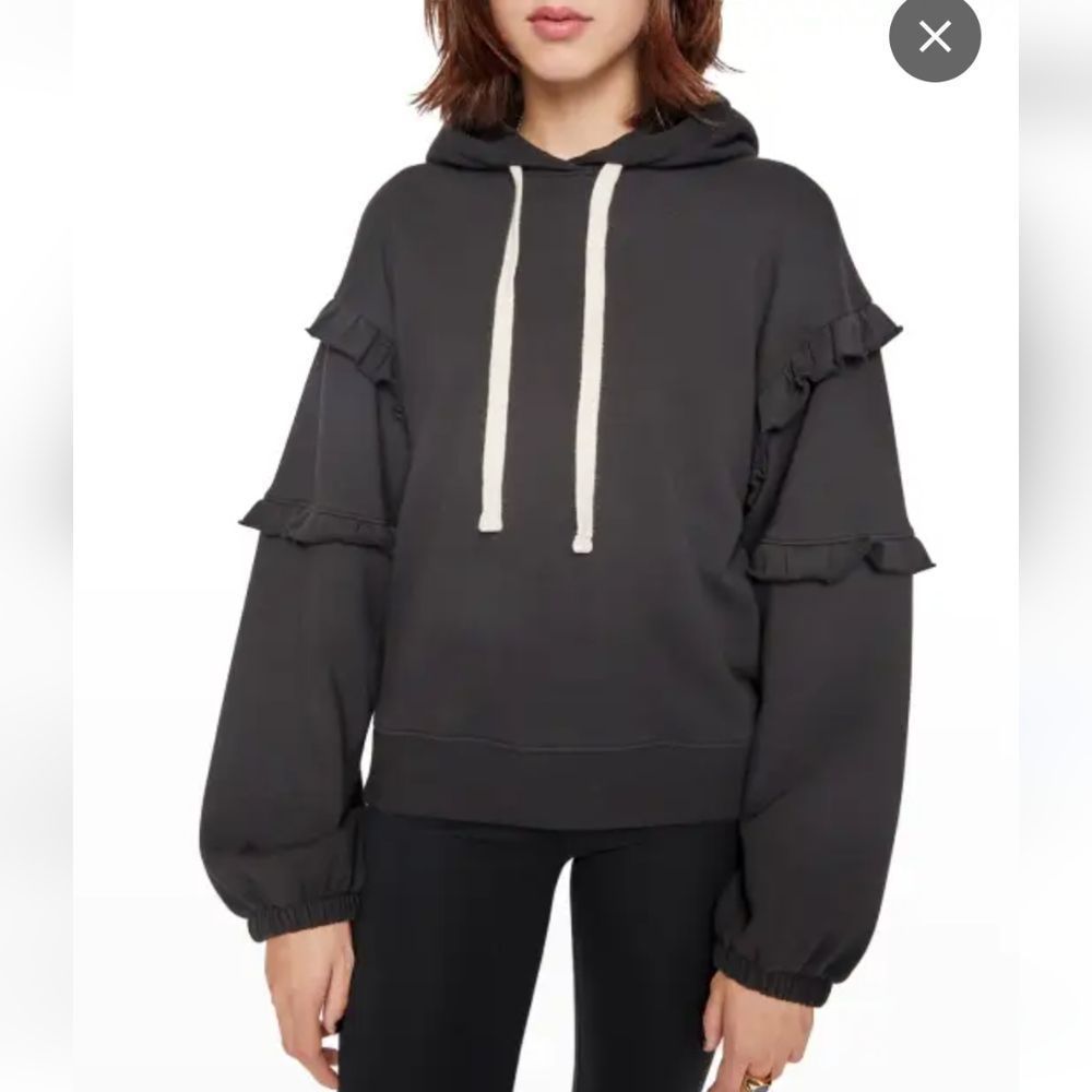 Evelyn Ruffle-Trim Hoodie XXL